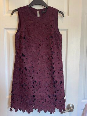 Karen Millen: midi dress in burgundy